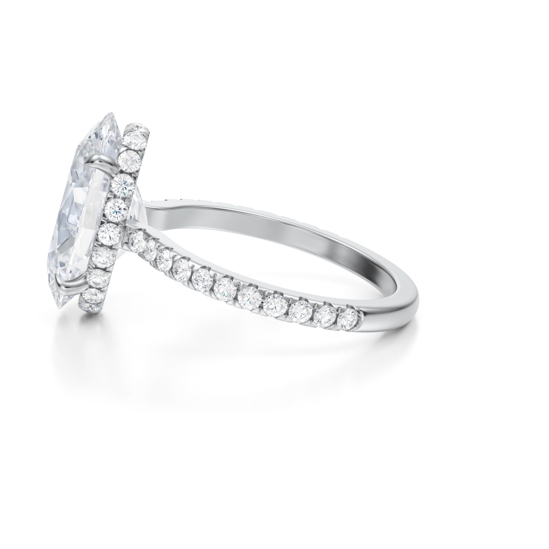 Kourtney Kardashian Oval Halo Diamond Engagement Ring