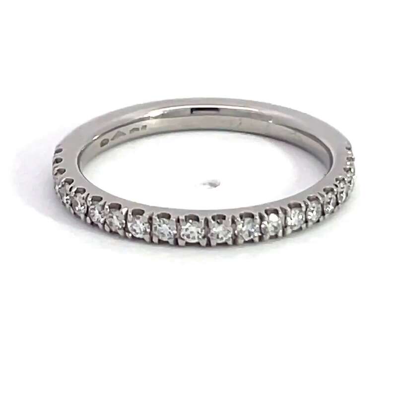 Classic 2mm Micro Set Diamond Wedding Ring 360° view
