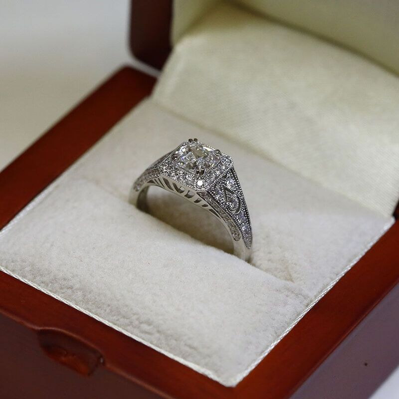Carved Shank Engagement Rings