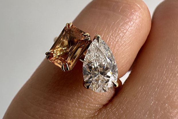 Two Stone London Bypass Engagement Rings