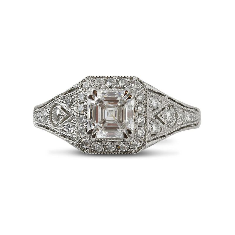 Carved Shank Engagement Rings