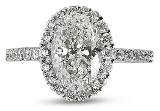 Oval Halo Engagement Rings