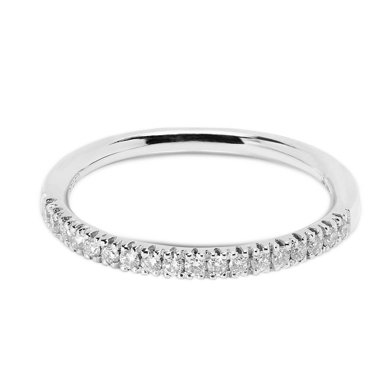 2mm Micro Setting Half Band Wedding Ring - Reve Diamonds