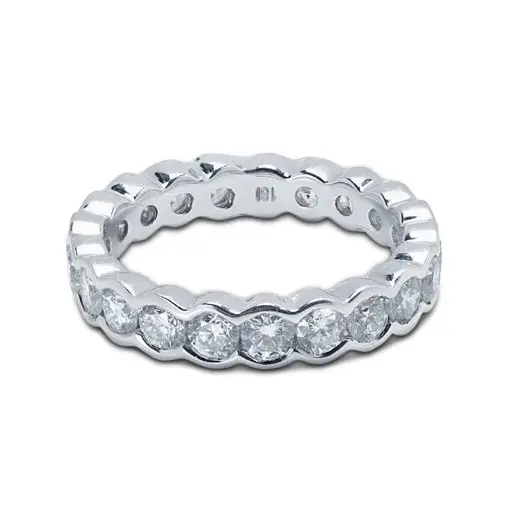 4mm Rub Over Setting Diamond Eternity Ring - Reve Diamonds