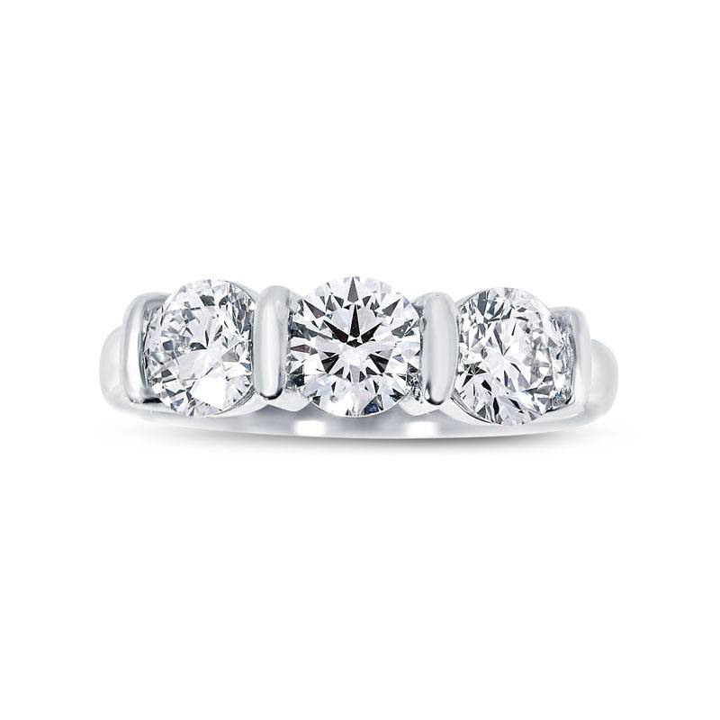 Tension Set Trilogy Engagement Ring | Reve Diamonds